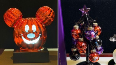 Light-Up Glass Mickey Jack-o’-Lantern & Returning Halloween Trees by Arribas Bros at Disneyland
