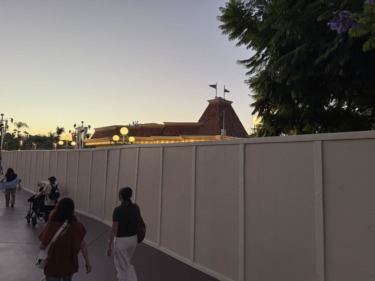 Construction Walls Up Around Disneyland Ticket Booths About to be Demolished
