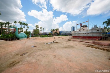 Echo Lake Drained for Dockside Diner Refurbishment at Hollywood Studios