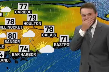 Maine meteorologist suffers laughter attack on live TV after hilarious prank backfires
