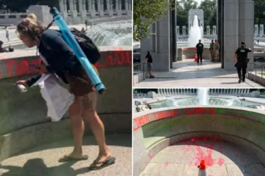 Kentucky woman indicted for pouring bubble soap in WWII Memorial, vandalizing with red graffiti