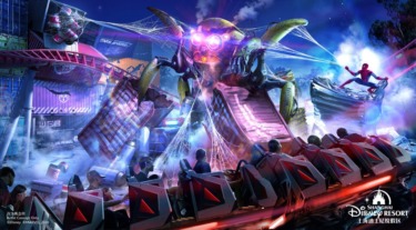 Spider-Man Roller Coaster Ride Vehicle Testing to Start Soon at Shanghai Disneyland