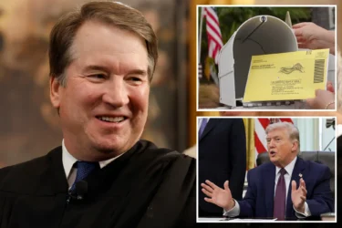 Kavanaugh throws Trump ‘a lifeline’ on mail ballot rules despite Supreme Court rejecting restrictions