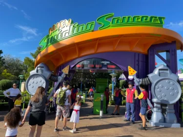 Alien swirling saucers