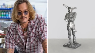 Johnny depp the bunnyman sculpture
