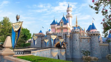 Disneyland sleeping beauty castle stock