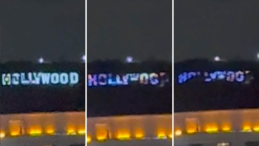 Fast and furious hollywood sign projections