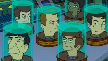 Futurama star trek heads
