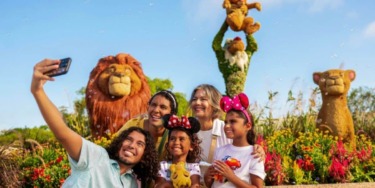 Lion king topiaries flower and garden festival epcot guests