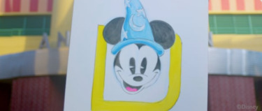 Sorcerer mickey magnet drawing