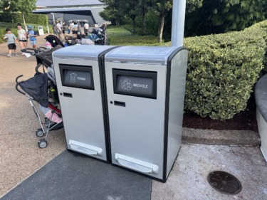 Plain Solar-Powered Trash Cans Added Near Mission: SPACE at Walt Disney World