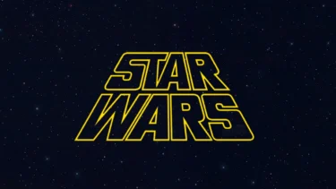 Starwars stacked logo blue starfighter old